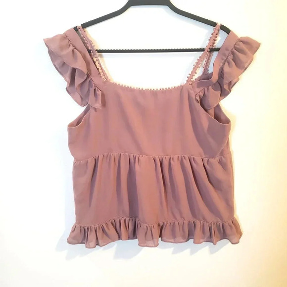 Q&A Purple Crop Top - Picture 5 of 6